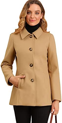Amazon.com: Allegra K Women's Stand Collar Jacket Pocket Single